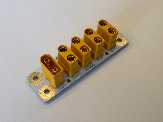 XT90 Power Distribution Board – 1 Male to 4 Female with M4 Screw Terminals